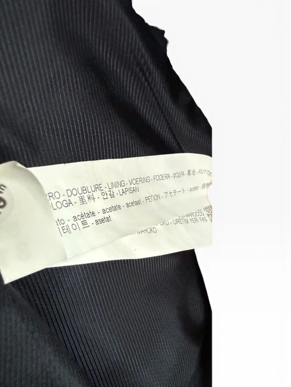 Zara Basic Zip Up Round Neck Frock Coat Blazer Jacket Navy Blue White Trim Mod M - Picture 5 of 9